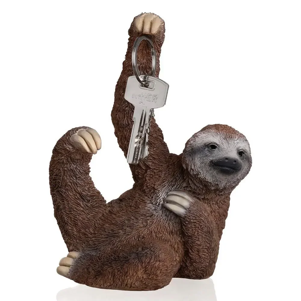 Magnetic Key Holder, Cute Magnetic Lazy Sloth Statue Keychain Securely Keep Keys